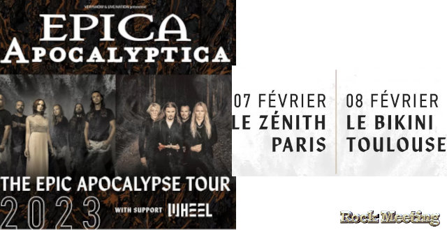 epica apocalyptica a toulouse et paris les 07 et 08 fevrier 2023 pour l epic apocalypse tour
