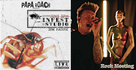 papa roach infest in studio pour les 20 ans du disque la video pour binge live en studio