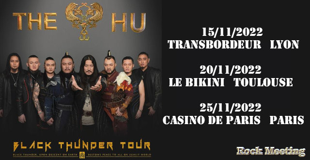 the hu toulouse lyon paris the black thunder tour novembre 2022