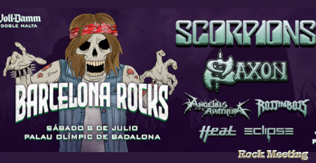 barcelona rocks avec scorpions et saxon le 8 juillet 2023