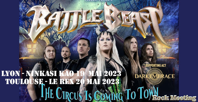 battle beast lyon toulouse les 19 20 mai 2023 the circus of doom tour
