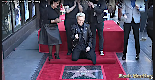 billy idol honore avec une etoile sur le hollywood walk of fame