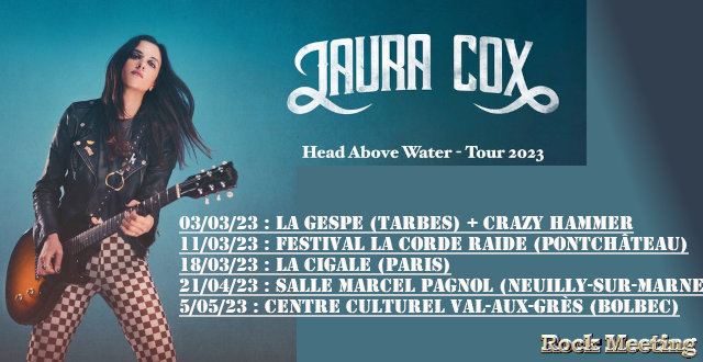 laura cox head above water tour 2023 tarbes crazy hammer pontchateau paris neuilly sur marne bolbec