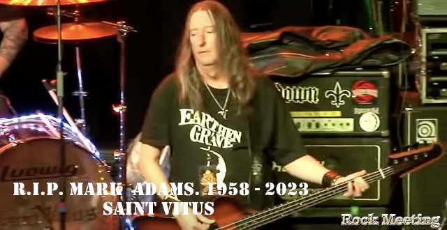 r i p mark adams le bassiste co fondateur de saint vitus est mort a l age de 64 ans