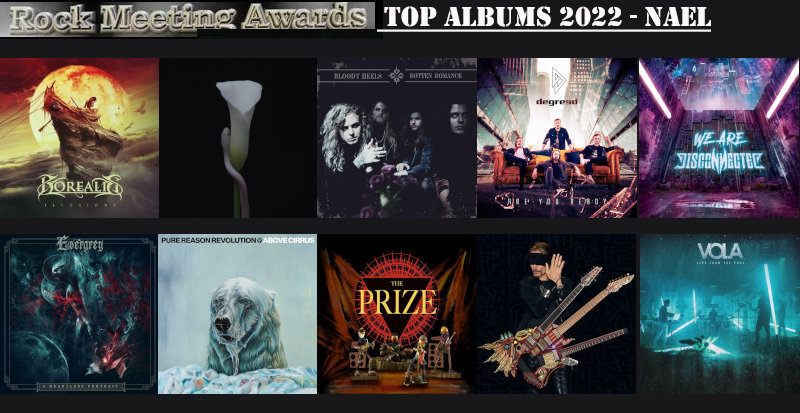 rockmeeting awards top albums 2022 de nael borealis animals as leaders bloody heels degreed disconnected evergrey pure reason revolution the prize steve vai vola