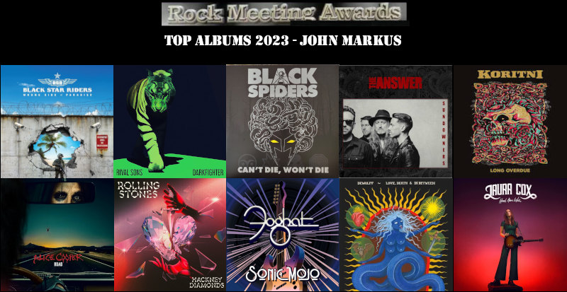 rockmeeting awards top albums 2023 de john markus black star riders rival sons black spiders the answer koritni alice cooper the rolling stones foghat dewolff laura cox