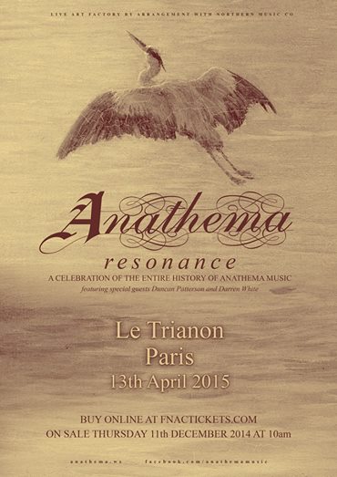 ANATHEMA à Paris le 13 avril 2015 au Trianon