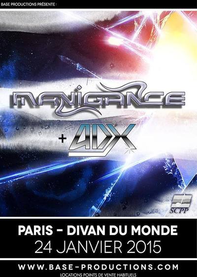 MANIGANCE / ADX - Paris -Divan Du Monde  24/01/ 2015 