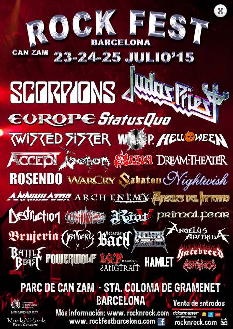 ROCK FEST BARCELONA 2015 - 23 au 25 juillet