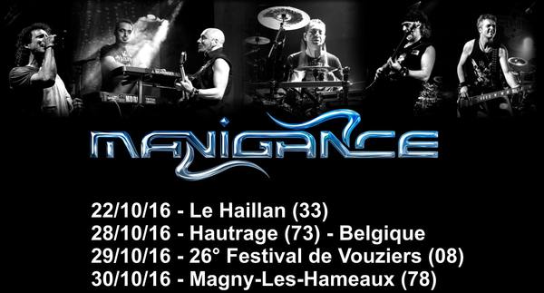 MANIGANCE - 4 dates du 20 au 30/10 : Le Haillan, Hautrage, Voulziers, Magny-LesHameaux