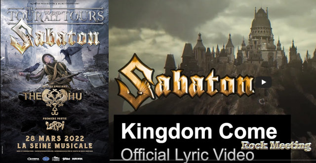 sabaton kingdom come nouveau single la seine musicale a paris billets en ligne