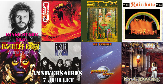 anniv 7 juillet the stooges iced earth styx ringo starr firehouse symphony x pink floyd rainbow helix david lee roth faster pussycat