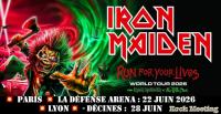 IRON MAIDEN  - Paris -  La Défense Arena -  Une panne d'électricité pas synchro avec Fear Of The Dark ... qui disparait de la set-list !!! 22/06/2026