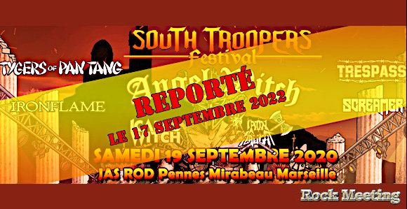 south troopers festival 17  09 2022 avec angel witch tygers of pan tang trespass ironflame screamer icarus witch iron slaught