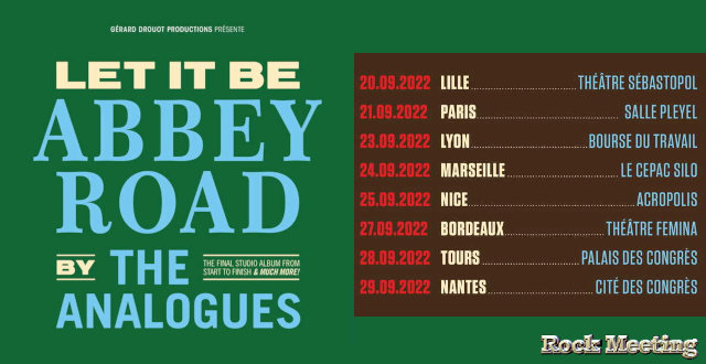 the analogues tribute beatles pour 8 concerts en france lille paris lyon marseille nice bordeaux tours nantes