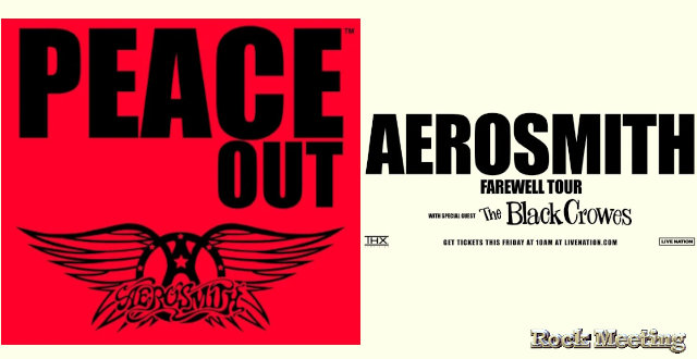 aerosmith annonce la tournee finale peace out avec en invites the black crowes