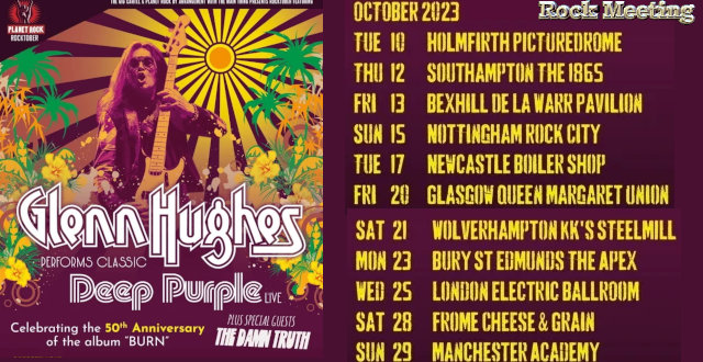 glenn hughes celebrera le 50e anniversaire de burn de deep purple lors de sa tournee britannique d octobre 2023