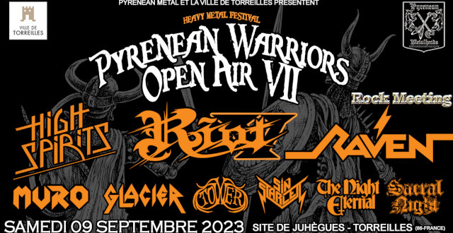 pyrenean warriors open air vii 09 09 2023 riot v raven high spirits muro tower sin starlett sacral night