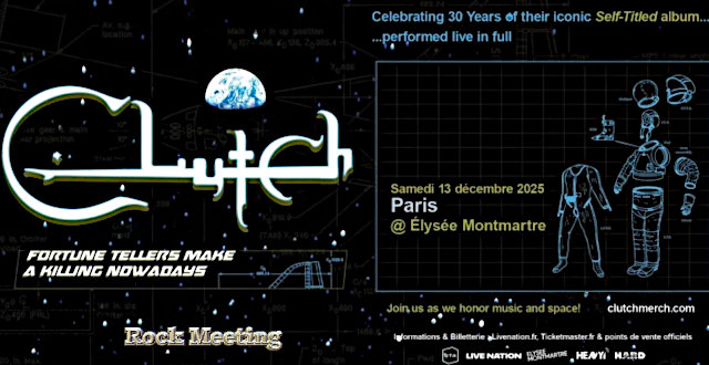 clutch interpretera l integralite de son album eponyme de 1995 lors de sa tournee europeenne 2025 qui passera par paris elysee montmartre le 13 12