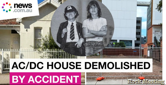 des promoteurs ont accidentellement demoli la maison d enfance d angus et malcolm young nous sommes sincerement desoles