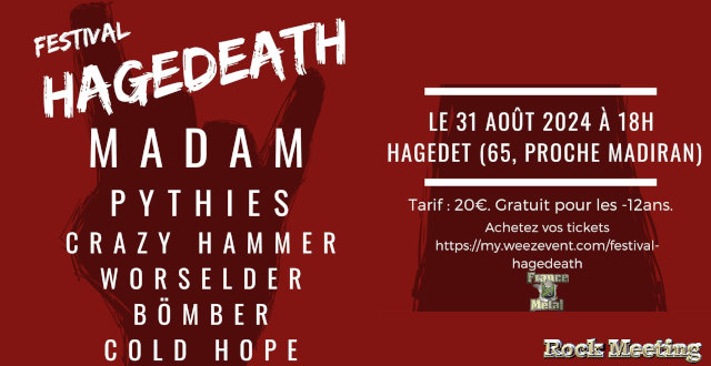 festival hagedeath  avec madam pythies crazy hammer worselder boember et cold hope