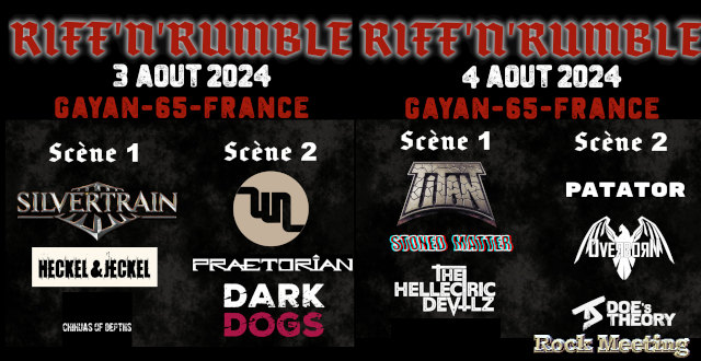 festival riff n rumble 3 4 aout 2024 avec silvertrain titan dark dogs the hellectric devilzbis