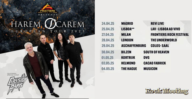 harem scarem news tournee europeenne au printemps 2025 avec cassidy paris