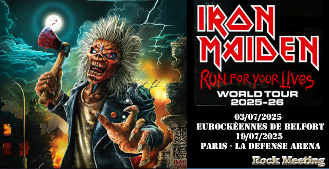 iron maiden a paris belfort en juillet 2025 dans le cadre de la tournee mondiale run for your lives