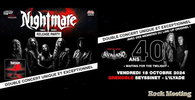 nightmare release party encrypted 40 ans de waiting for the twilight double concert unique i