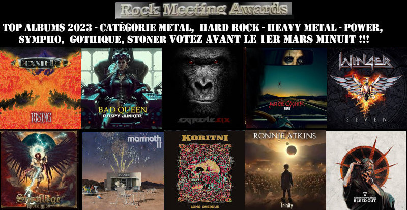 rockmeeting awards 2023 categorie metal hard rock heavy metal metal melodique power sympho gothique stoner cross over