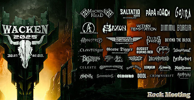 wacken open air 2025 premiers groupes annonces places encore disponibles avec machine head papa roach gojira saltatio mortis saxon within temptation