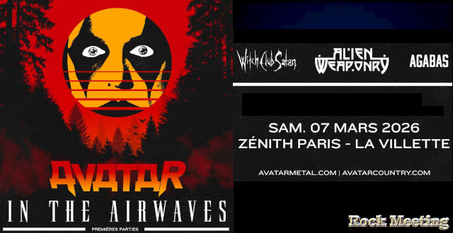 avatar paris le zenith 07 03 2026 alien weaponry witch club satan