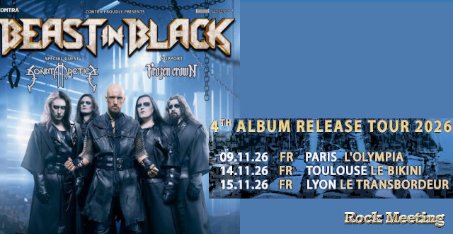 beast in black paris l olympia toulouse le bikini lyon le transbordeur novembre 2026 sonata arctica et frozen crown