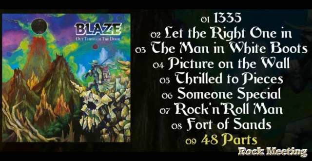 blaze out through the door