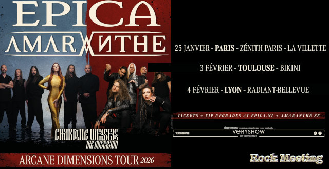 epica amaranthe paris 25 01 2026 toulouse 03 02 2026 lyon 04 02 2026