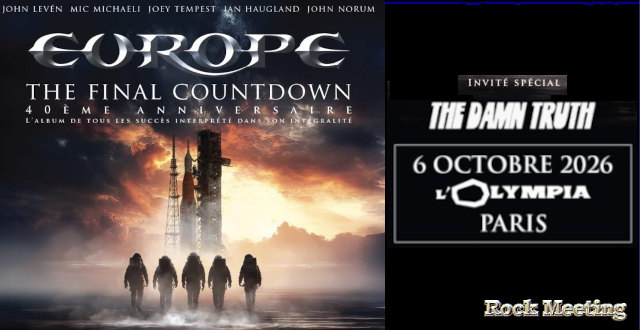 europe paris olympia 6 10 2026 partie europeenne de sa tournee the final countdown 40th anniversary tour the damn truth