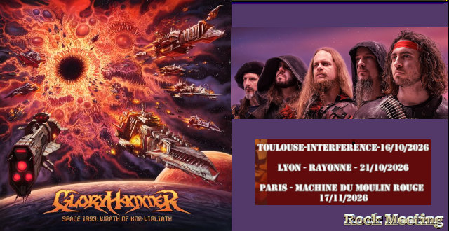 gloryhammer space 1993 wrath of kor virliath nouvel album toulouse lyon paris entre le 16 10 et le 17 11 2026