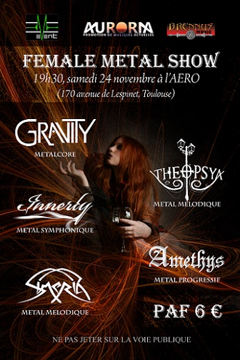 FEMALE METAL SHOW Toulouse 24/11/2012